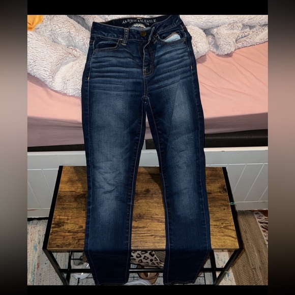 6 pair of American eagle jeans size 0-2 Size 1 kancan size 1 indigo rein jeans. - Picture 2 of 9